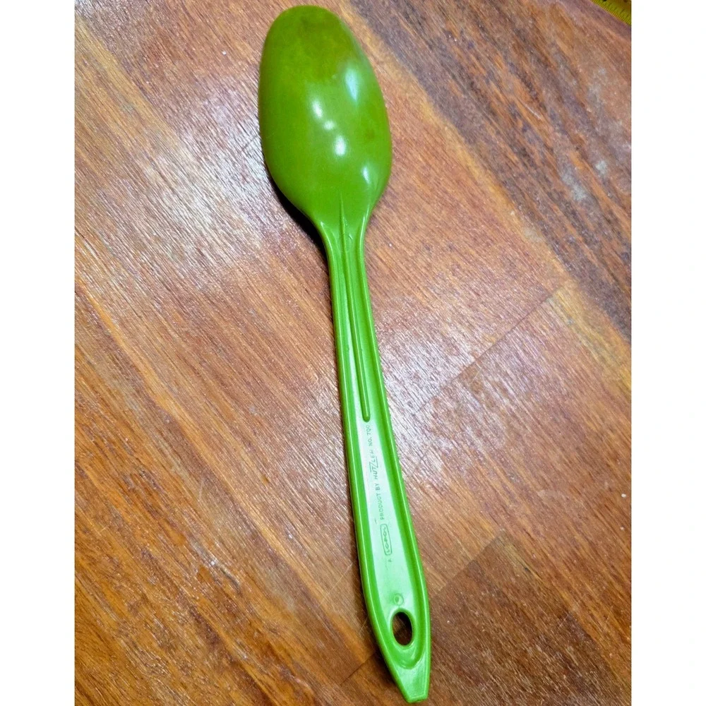 Vintage Hutzler Lopol No 700 Green Plastic Mixing Spoon Retro Kitchen Tool USA